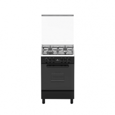 White West Free Standing Cooker 4Gas Black 60CM
