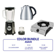 Asahi Color Bundle Blender + Electric Kettle + Gas Stove
