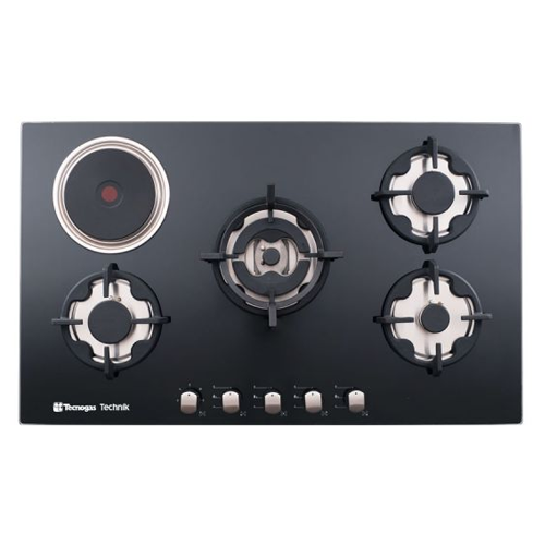 Tecnogas Built In Cooktop Glass Hob 90cm 4Gas+1Electric