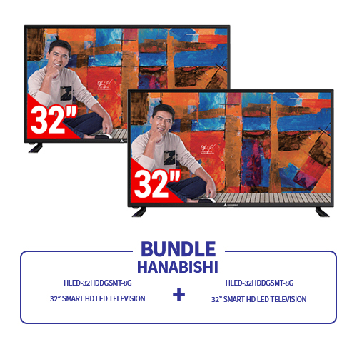 Hanabishi 50inch Digital Smart HD LED TV HLED-504KUHDDGSMT-8G + HLED