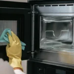cleaning the microwave